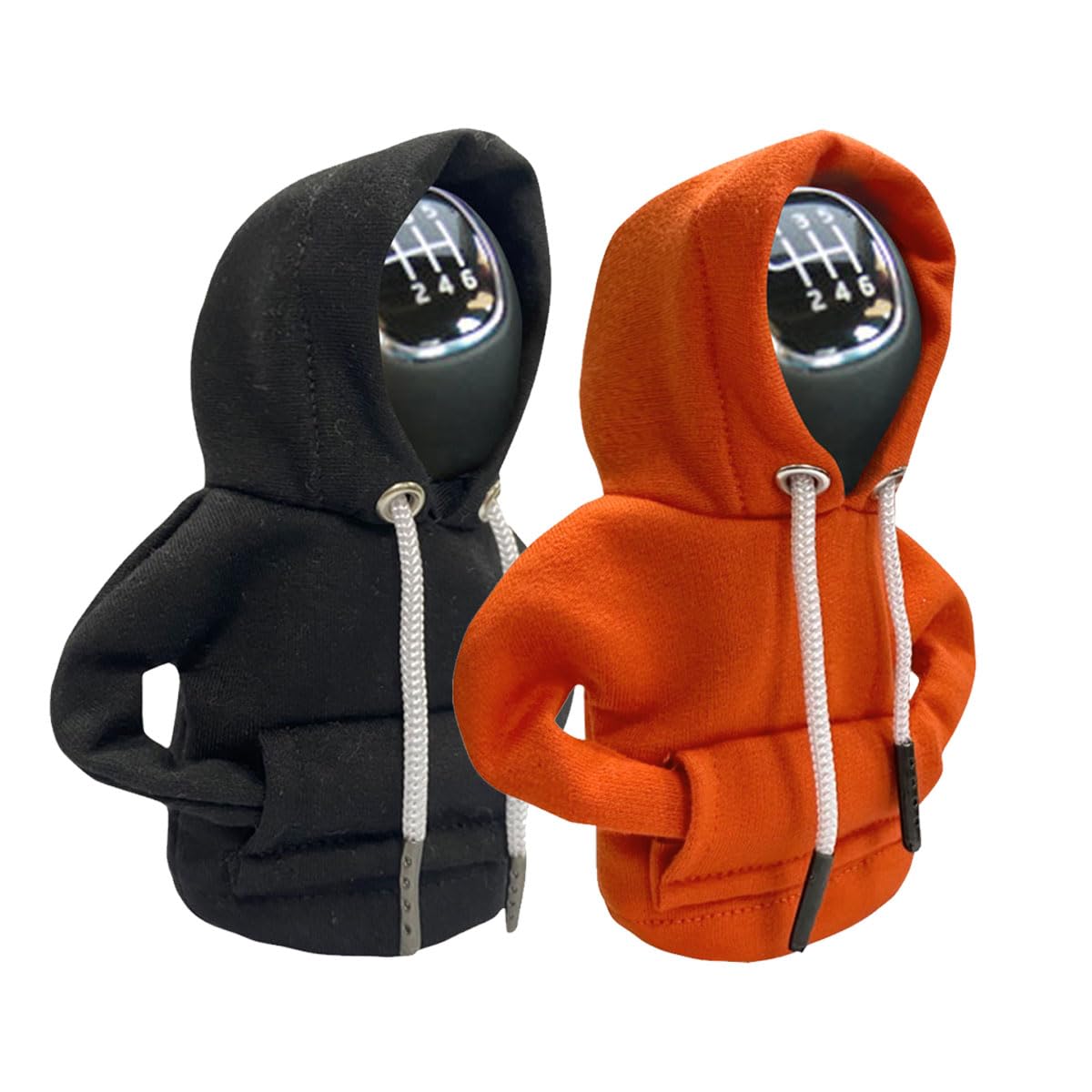 JOYCOURT 2PCS Car Gear Shift Hoodie Auto Shifter Knob Cover, - Product Imagery