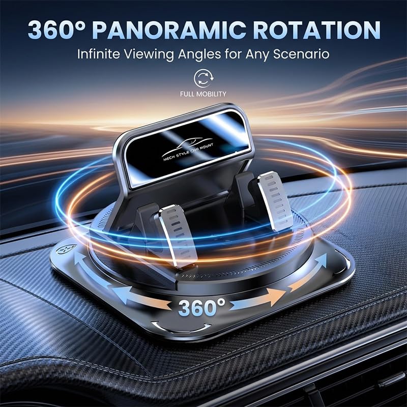 Car Phone Holder with 360 Degree Rotation 2026 Dashboard Phone - Product Imagery