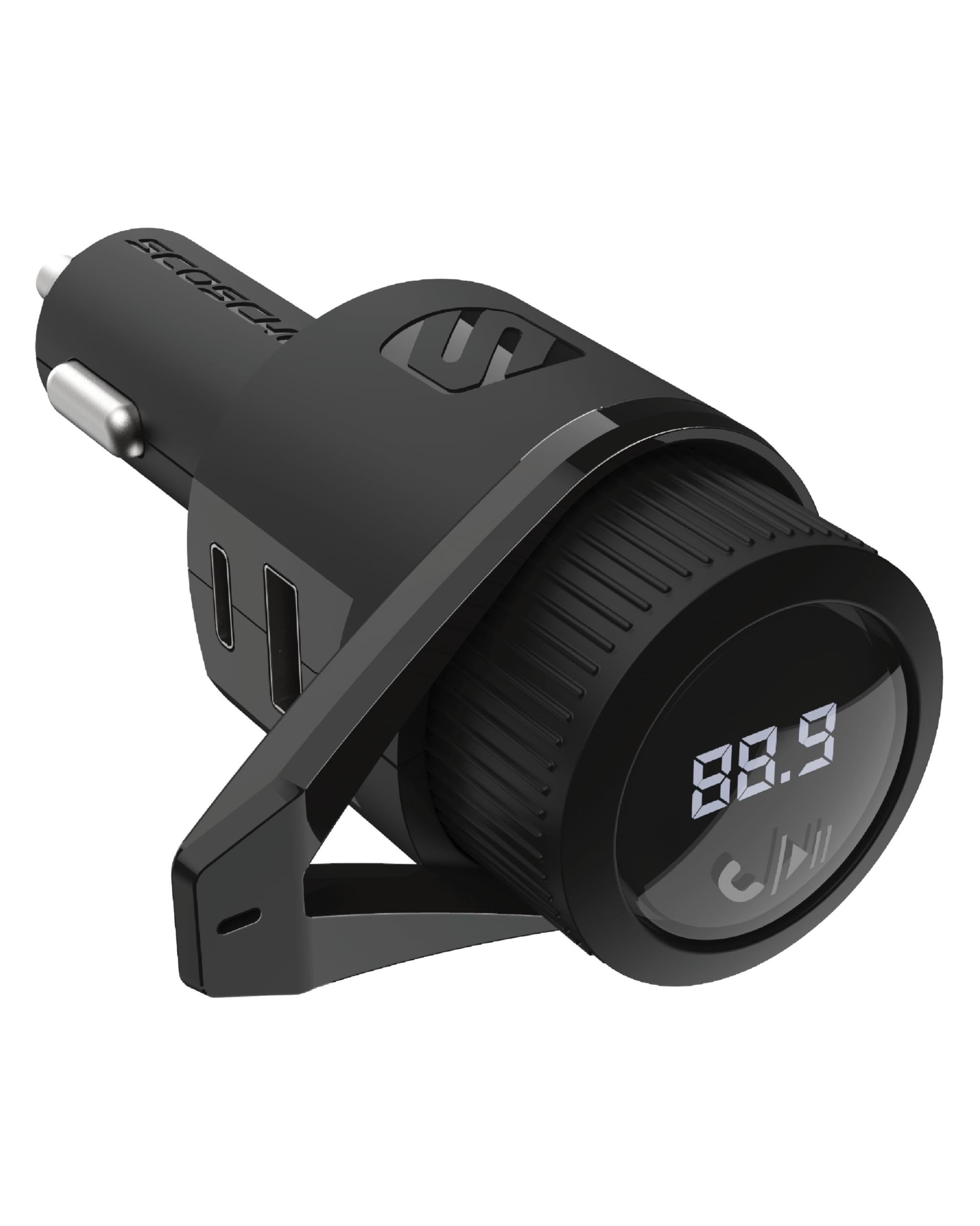 Scosche BTFM9 FM Bluetooth Transmitter Car, Dual 12W USB-C and - Product Imagery