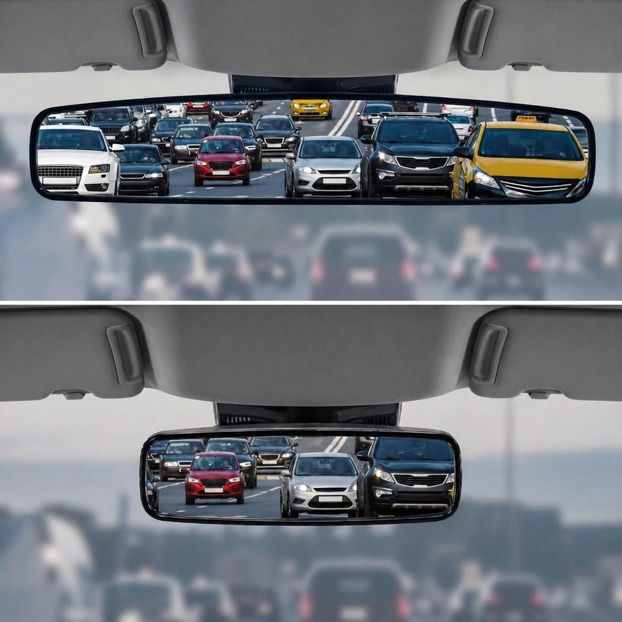 Goodyear Super Wide 17 Inch Panoramic Rear View Car Mirror, - Product Imagery