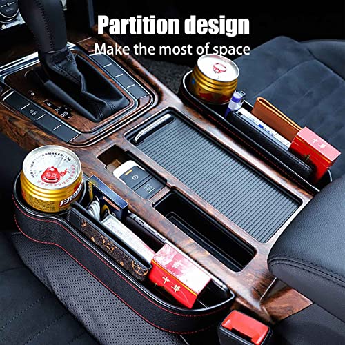 2 Pcs Car Seat Gap Filler - Leather Car Seat Crevice Storage Box - Product Imagery