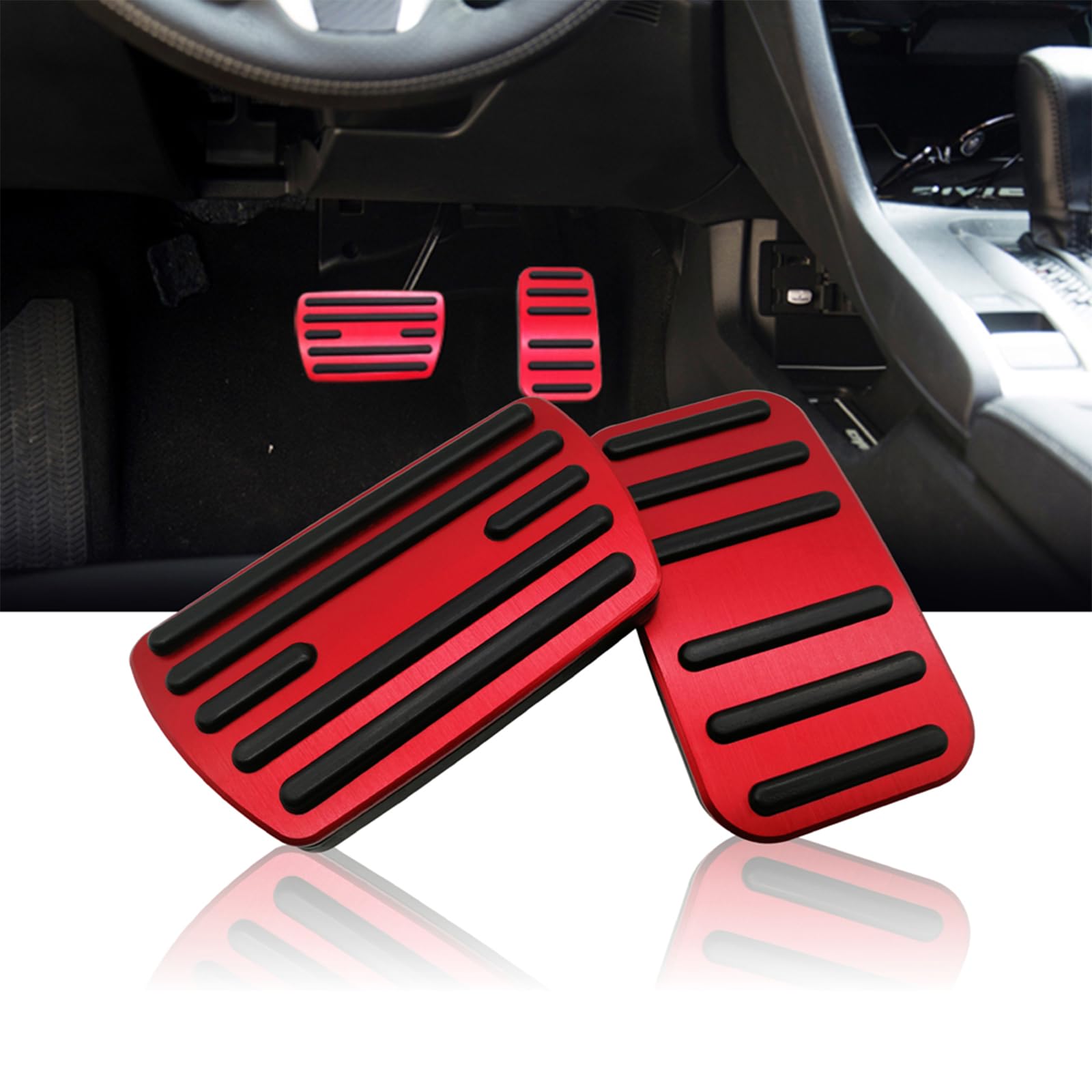 NYZAUTO Anti-Slip Performance Foot Pedal Pads kit Compatible - Product Imagery