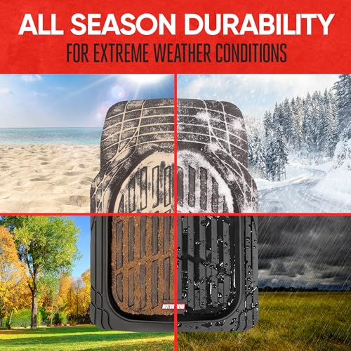 Motor Trend FlexTough Floor Mats for Cars, Black Deep Dish - Product Imagery