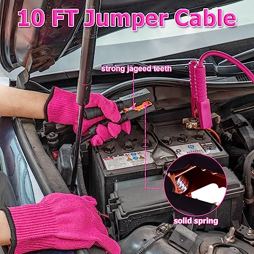 CALBEAU Pink Roadside Emergency Car Kit with First Aid for Women - Product Imagery