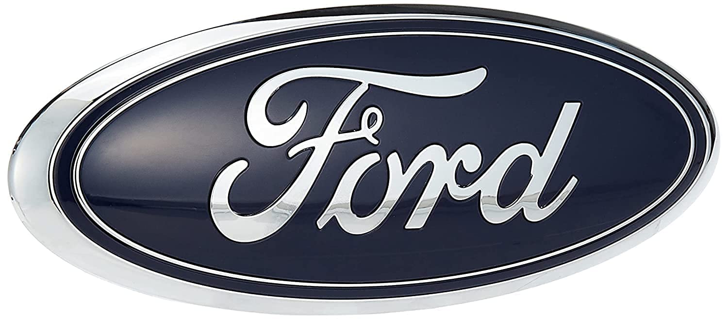 Genuine Ford AA8Z-9942528-A Nameplate, DARK BLUE, 9 x 3.5 INCHES - Product Imagery