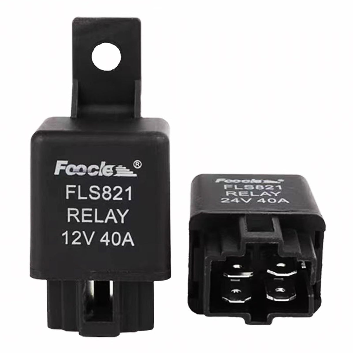 2Pcs FLS821 Heavy Duty Automotive Relay 12VDC 40A 4Pins - Product Imagery