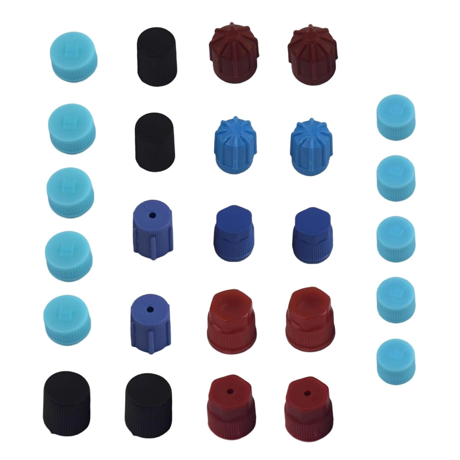 26PCS R12 R134a AC Caps for Car, 10 Size Air Conditioning Port - Product Imagery