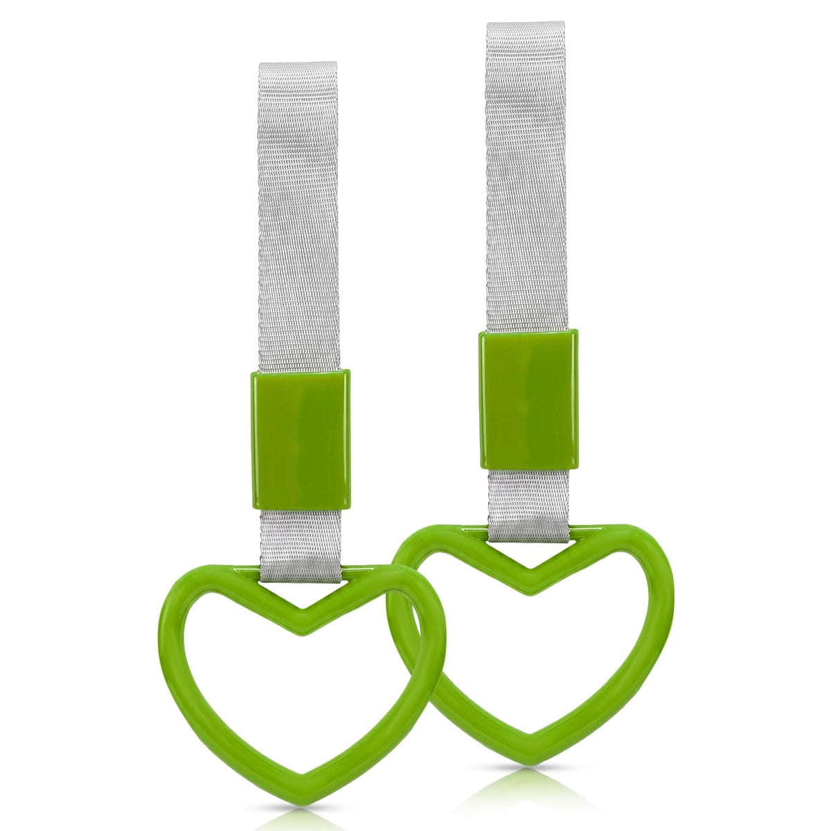 2 Pcs Heart Shaped Car Handle Strap – JD M Drift Charm Rear - Product Imagery