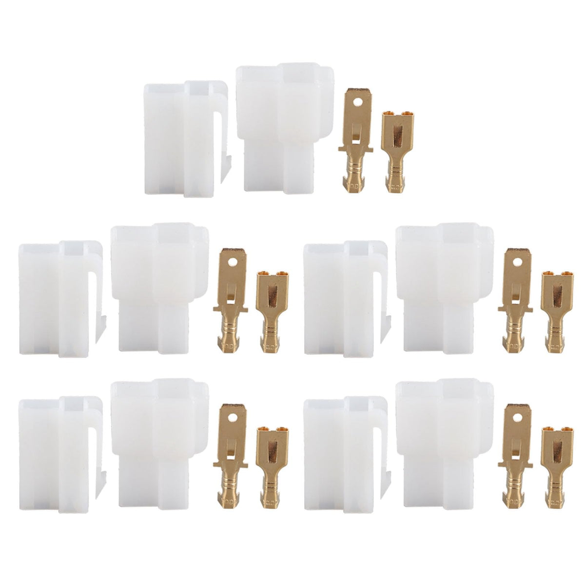 T Type 2 Pin Power Plug Car Radio Cable Connectors Set KEN WO OD - Product Imagery