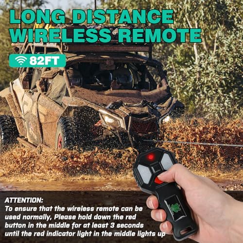 5500lbs ATV/UTV Winch with Synthetic Rope, Electric Boat Trailer - Product Imagery