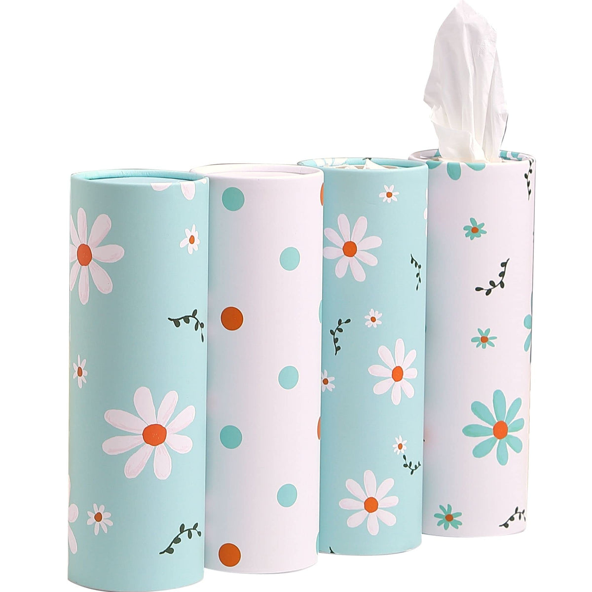 Car Tissue Holder with Facial Tissues Bulk - 4 PK Car Tissues - Product Imagery