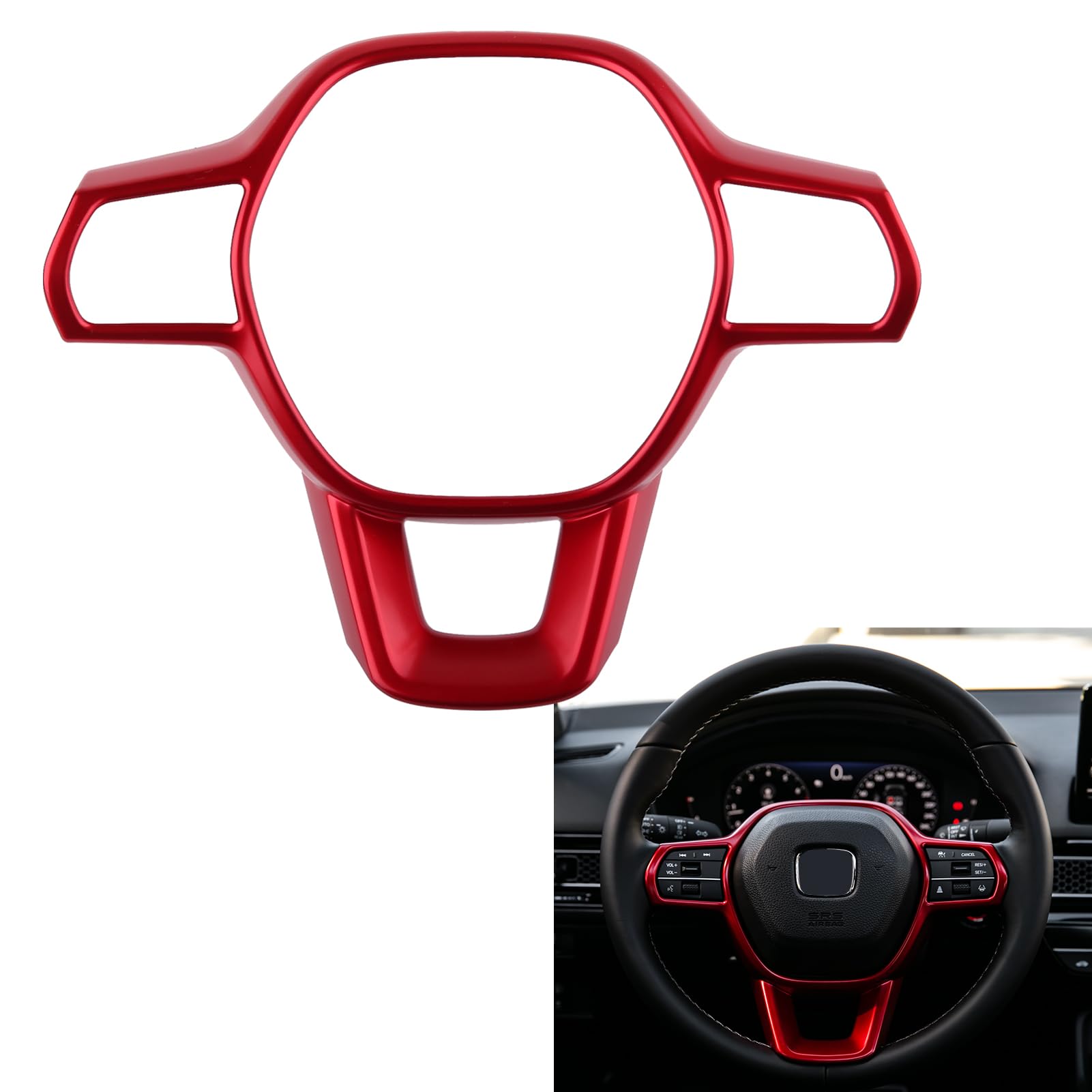 CKE for Honda Civic CR-V HR-V Accord Center Console Cover -Red - Product Imagery