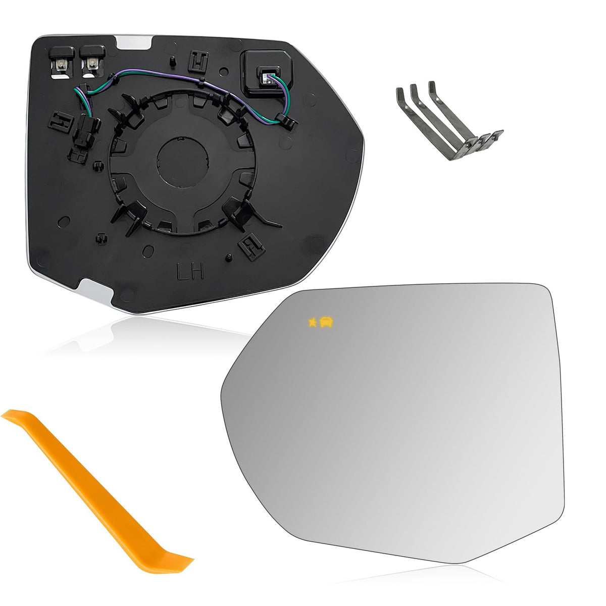 Driver Side Mirror Glass Replacement Compatible with 2021-2025 - Product Imagery
