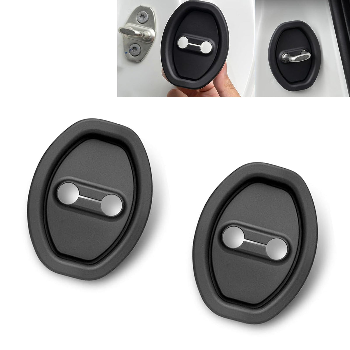 Car Door Shock Absorber, 2 PCS Silicone Silent Absorption Lock - Product Imagery