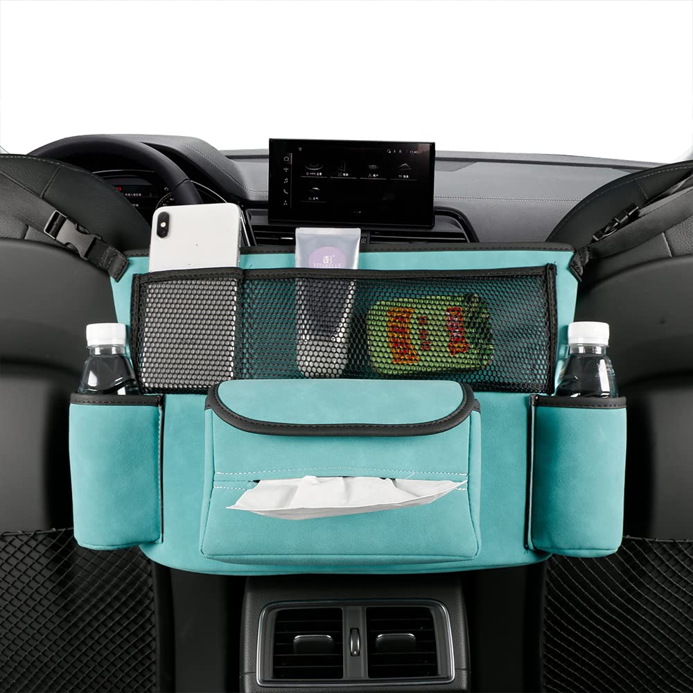 JEYODA Car Handbag Holder Between Seats Suede Large Capacity Car - Product Imagery