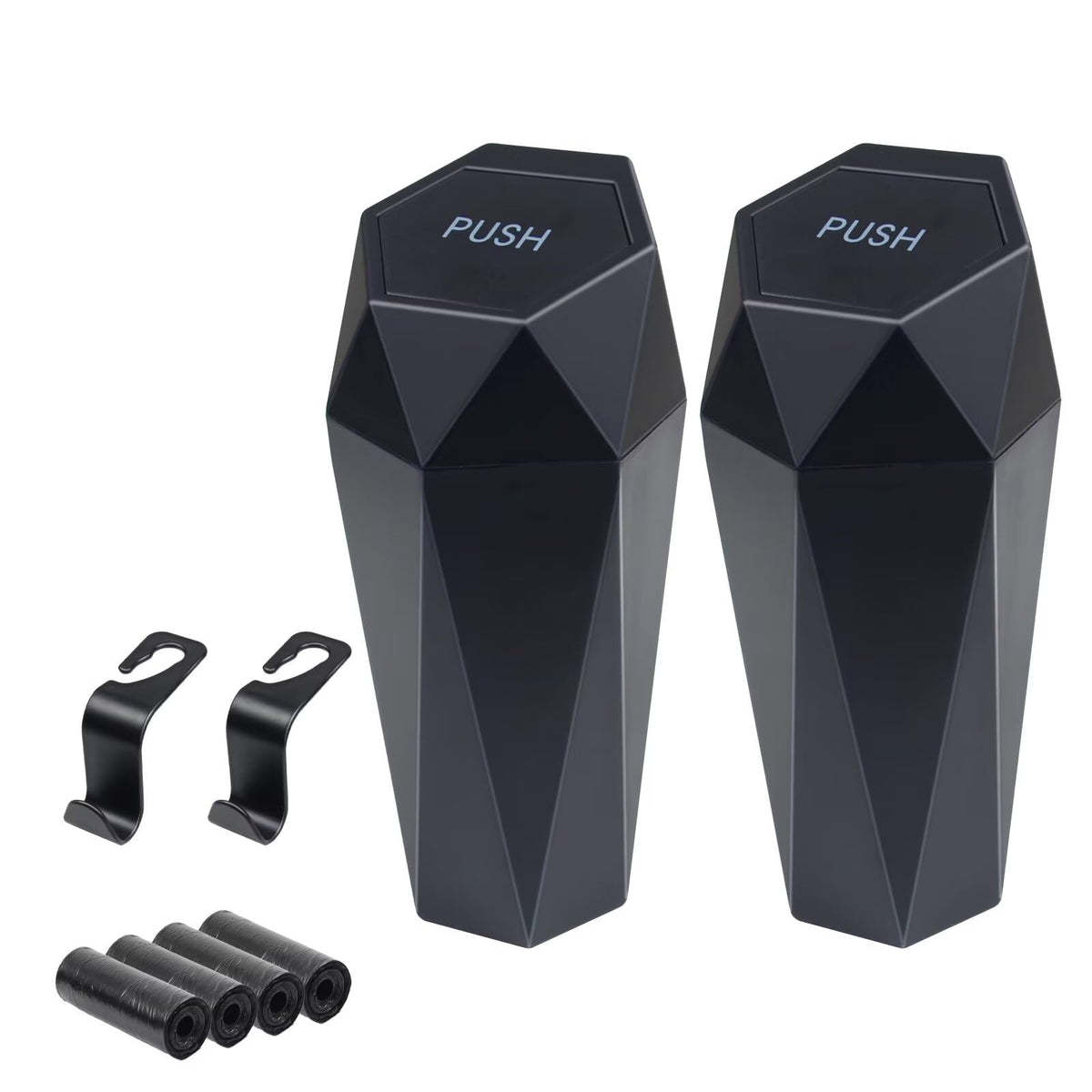 BFXM Car Trash Can Small Trash Bin with Lid, Car Accessories for - Product Imagery