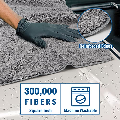HOMEXCEL Professional Large Microfiber Car Drying Towels 2 Pack, - Product Imagery