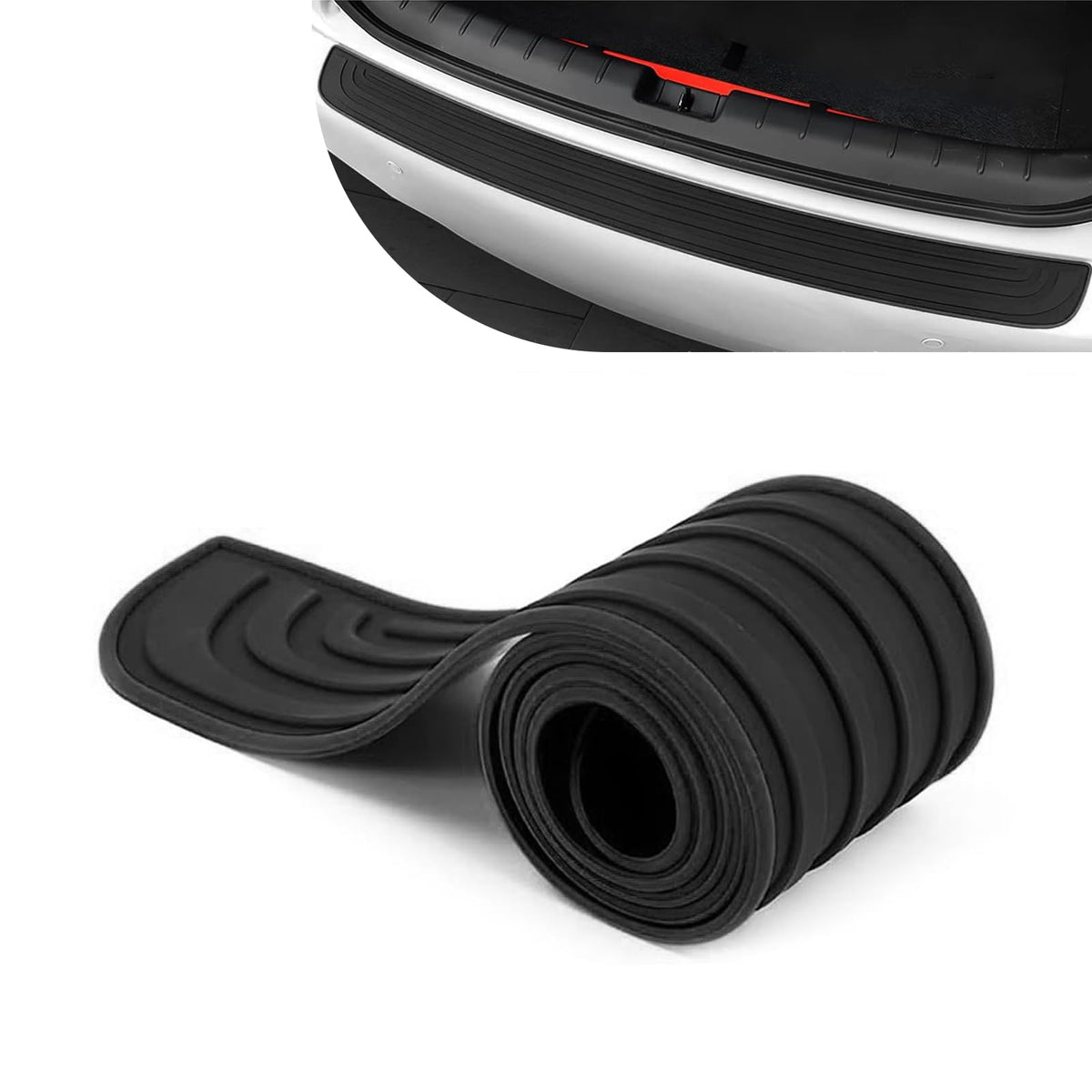 Car Rear Bumper Protector, 35" x 3.15" Rear Bumper Protector, - Product Imagery
