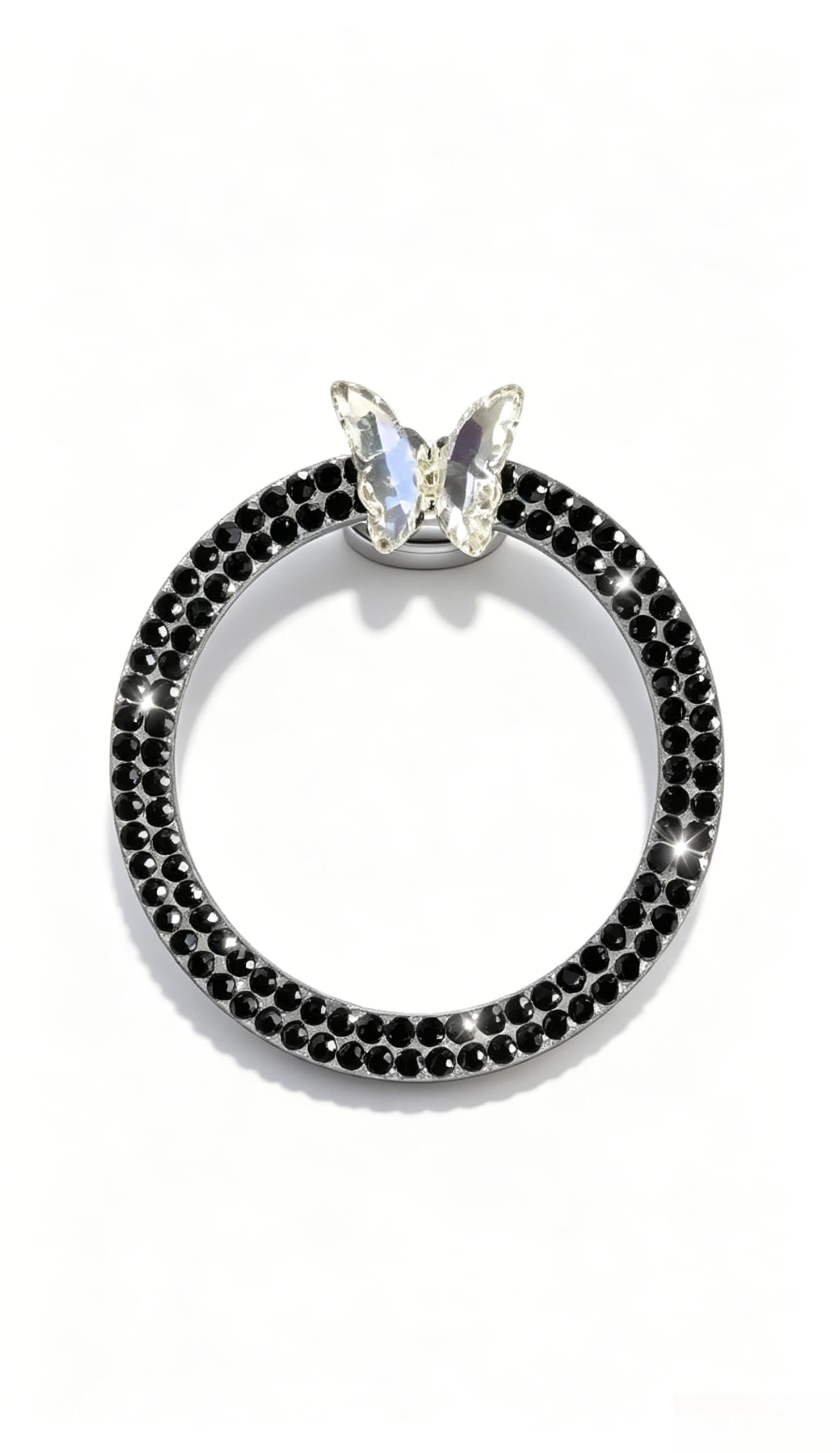 Bling Car Engine Start Stop Decoration Ring, Crystal Rhinestone - Product Imagery