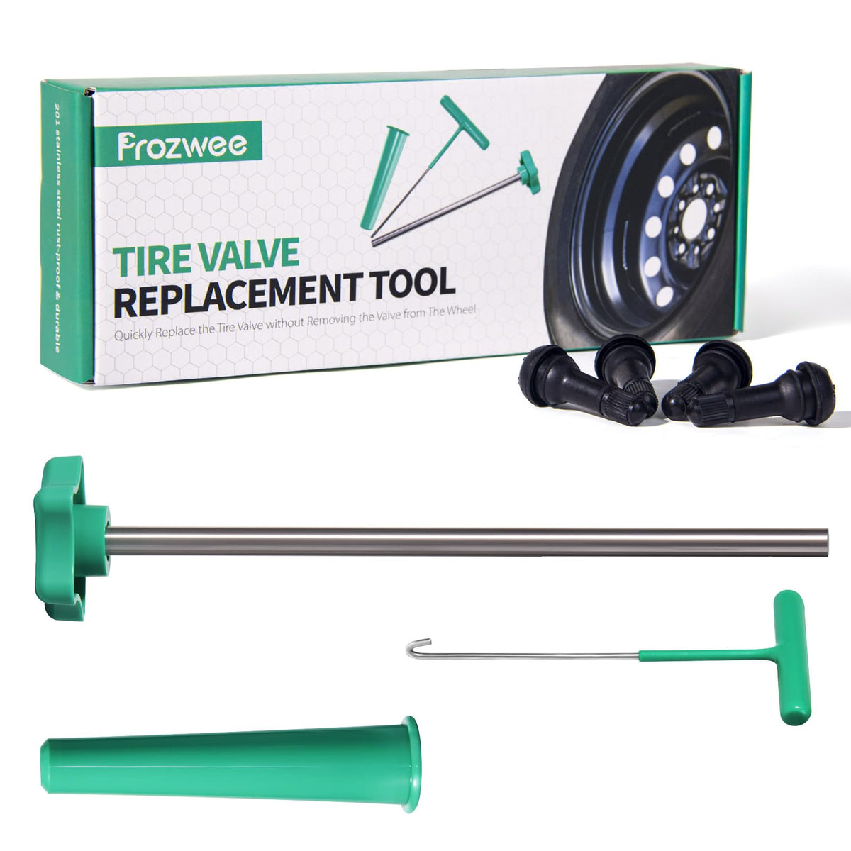 Valve Stem Quick Removal Tool Kit,Non-Dismount Tire Replacement - Product Imagery