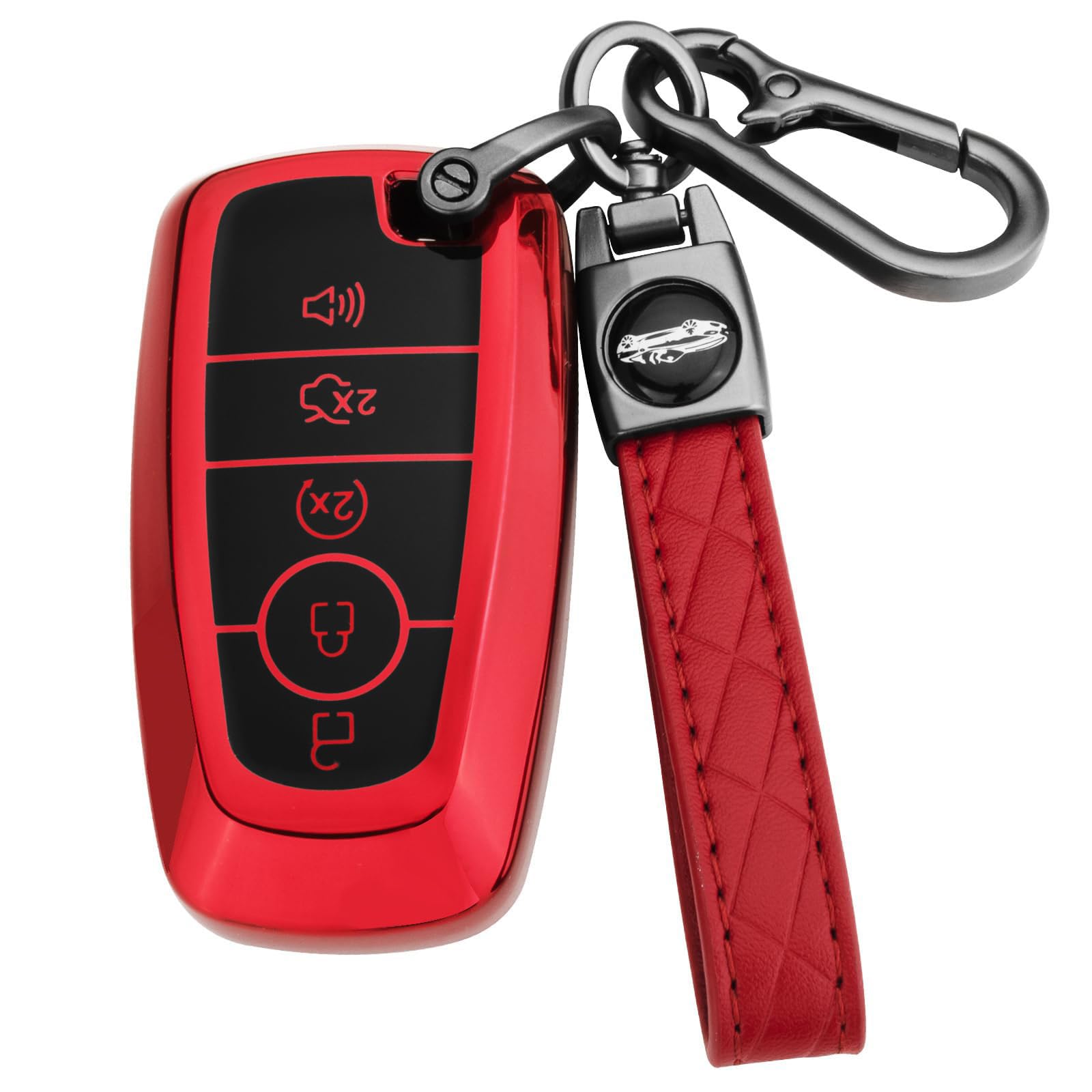 XIYANG TRADE For Ford Key Fob Cover with Keychain,for Explorer - Product Imagery