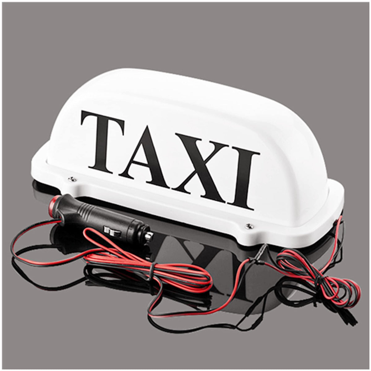 1PC White Shell 12V LED Magnetic Taxi Light Waterproof LED Roof - Product Imagery