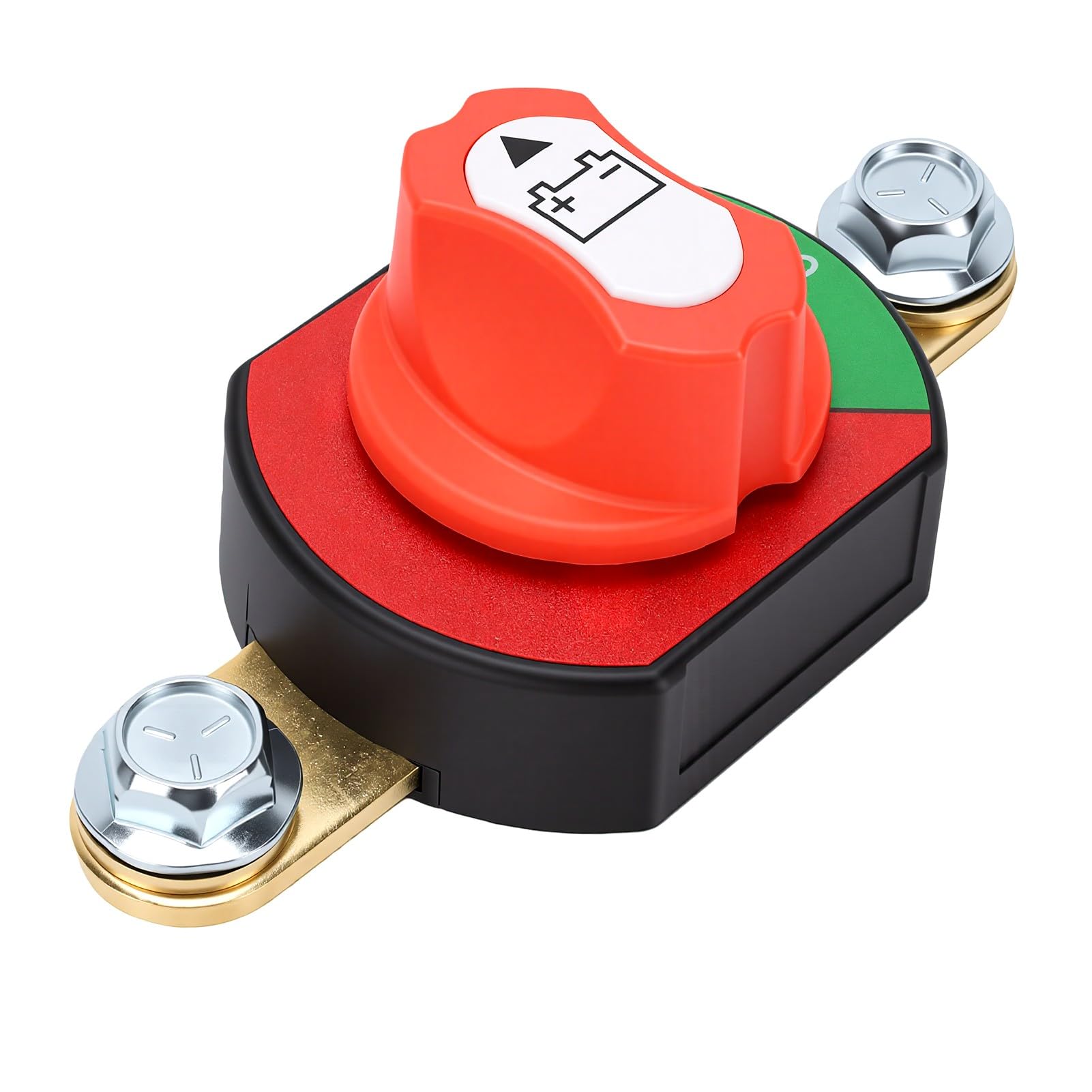 Aramox Battery Disconnect Switch, Brass Top Post Battery Cut Off - Product Imagery