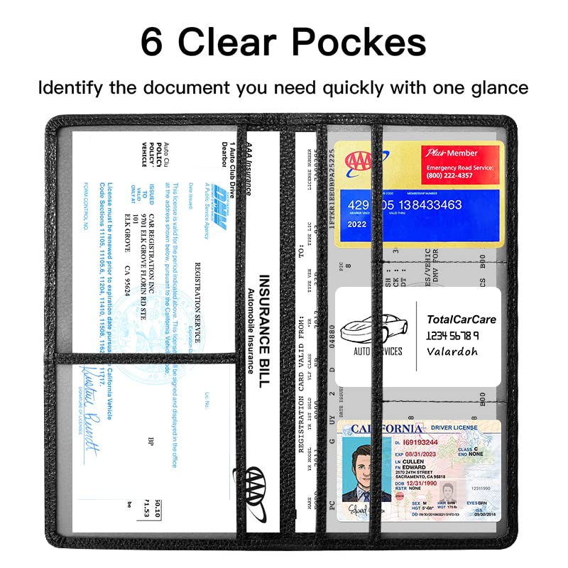 Valardoh Premium Car Registration and Insurance Card Holder, Car - Product Imagery