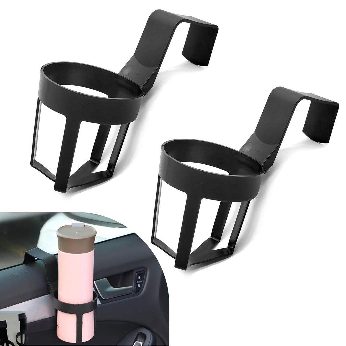 2 PCS Car Cup Holder, Portable Auto Drink Holder Expander, - Product Imagery