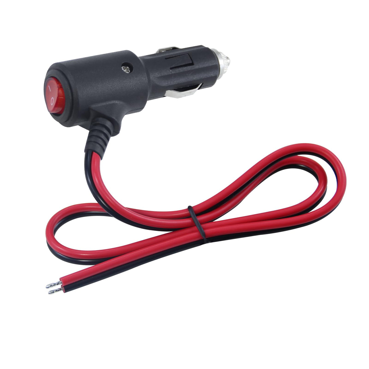 12V Fused Replacement Cigarette Lighter Male Plug with On Off - Product Imagery