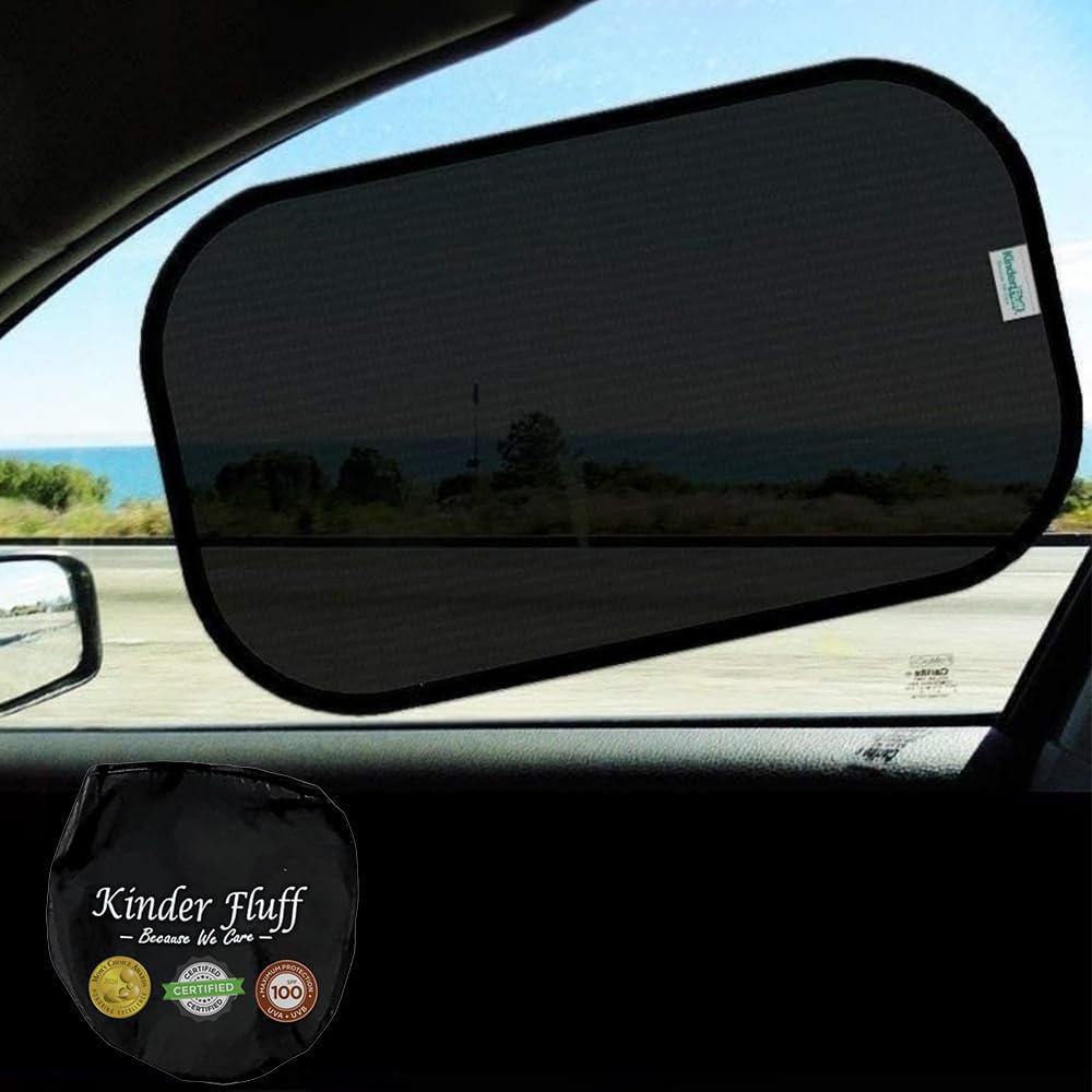 Car Window Shades - Certified 99.79% UVA & 99.95% UVB Sun - Product Imagery