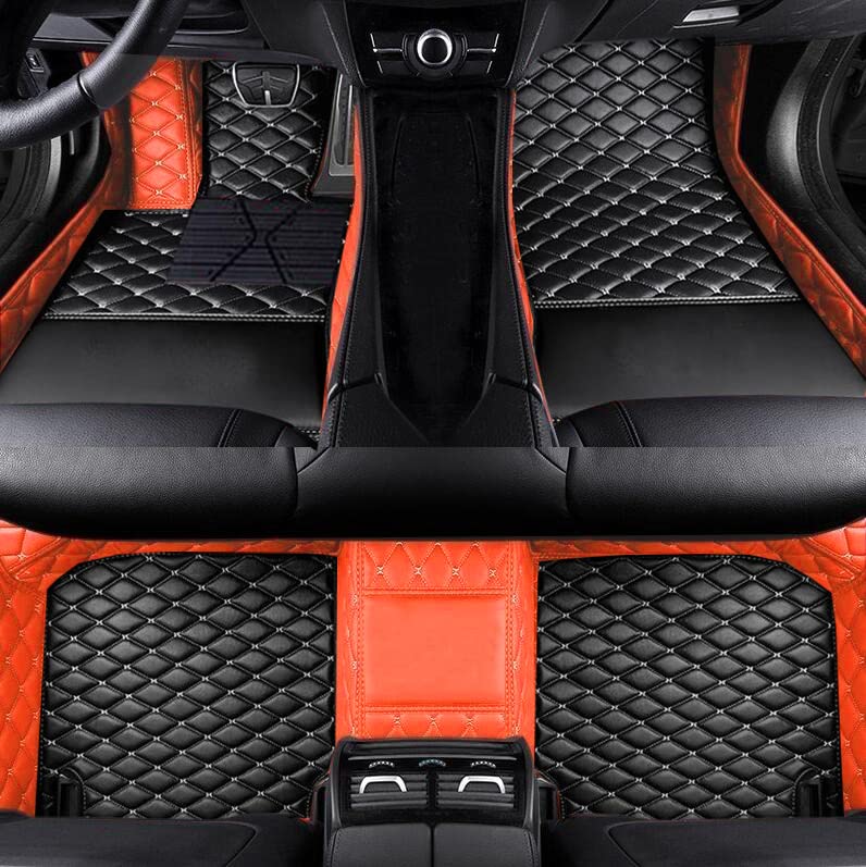 SARAHS Customized car Floor mats (Black Orange 2) - Product Imagery