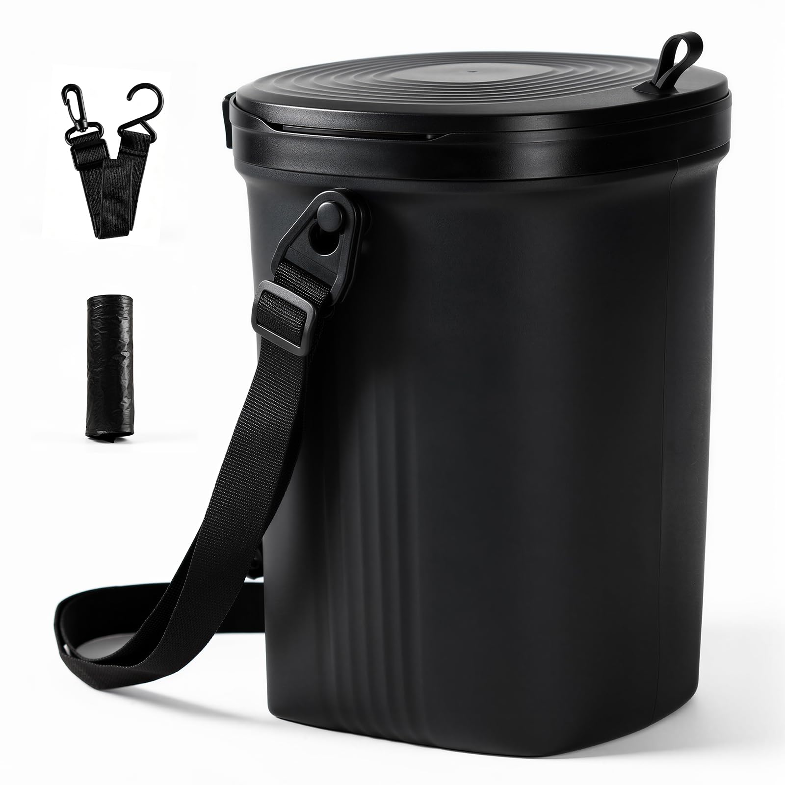 Trash Can for Car with Lid, Leakproof & 100% Silicone Can, 2 - Product Imagery