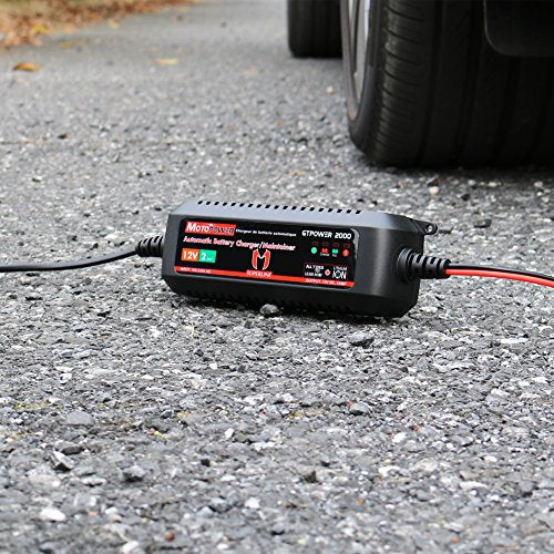 MOTOPOWER MP00207A 12V 2Amp Automatic Battery Charger Maintainer - Product Imagery