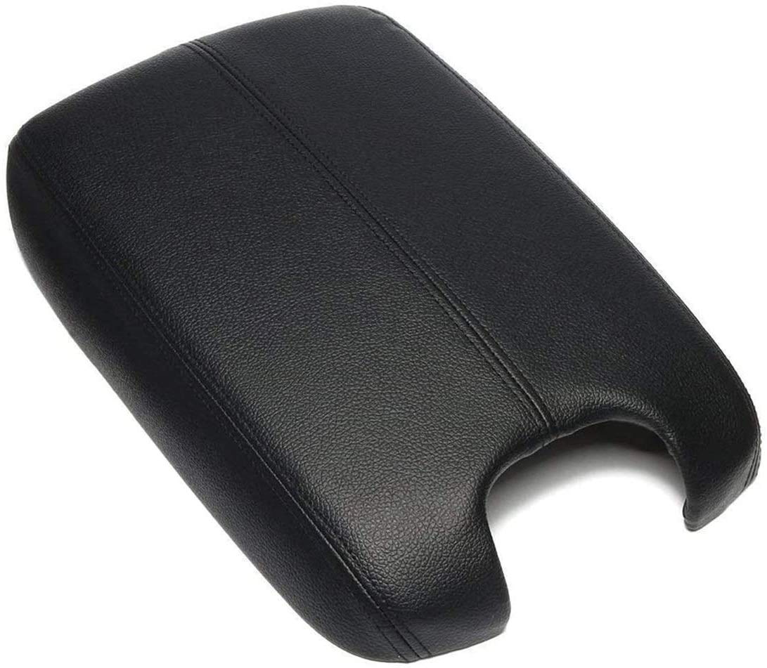 Lucky Seven Black Leather Suture Console Armrest Lid Cover fits - Product Imagery