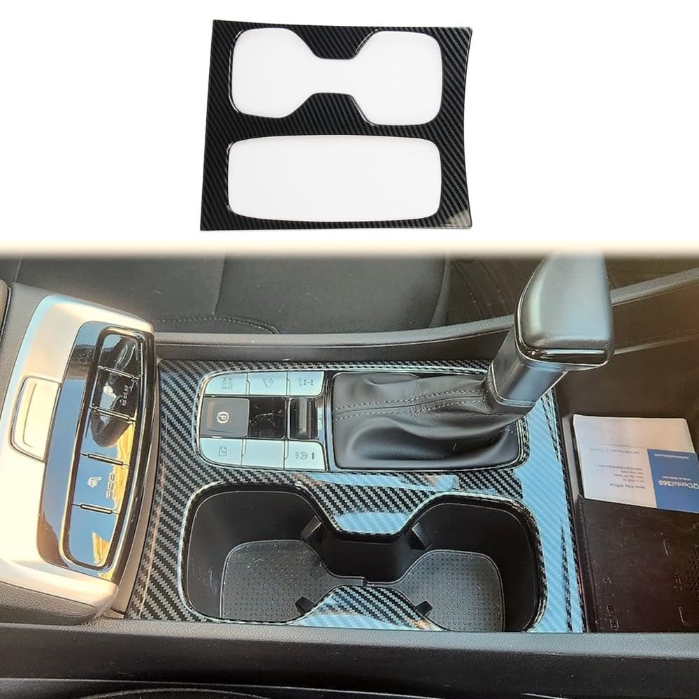 Carbon Fiber Center Console Gear Shift Cupholder Panel Cover - Product Imagery