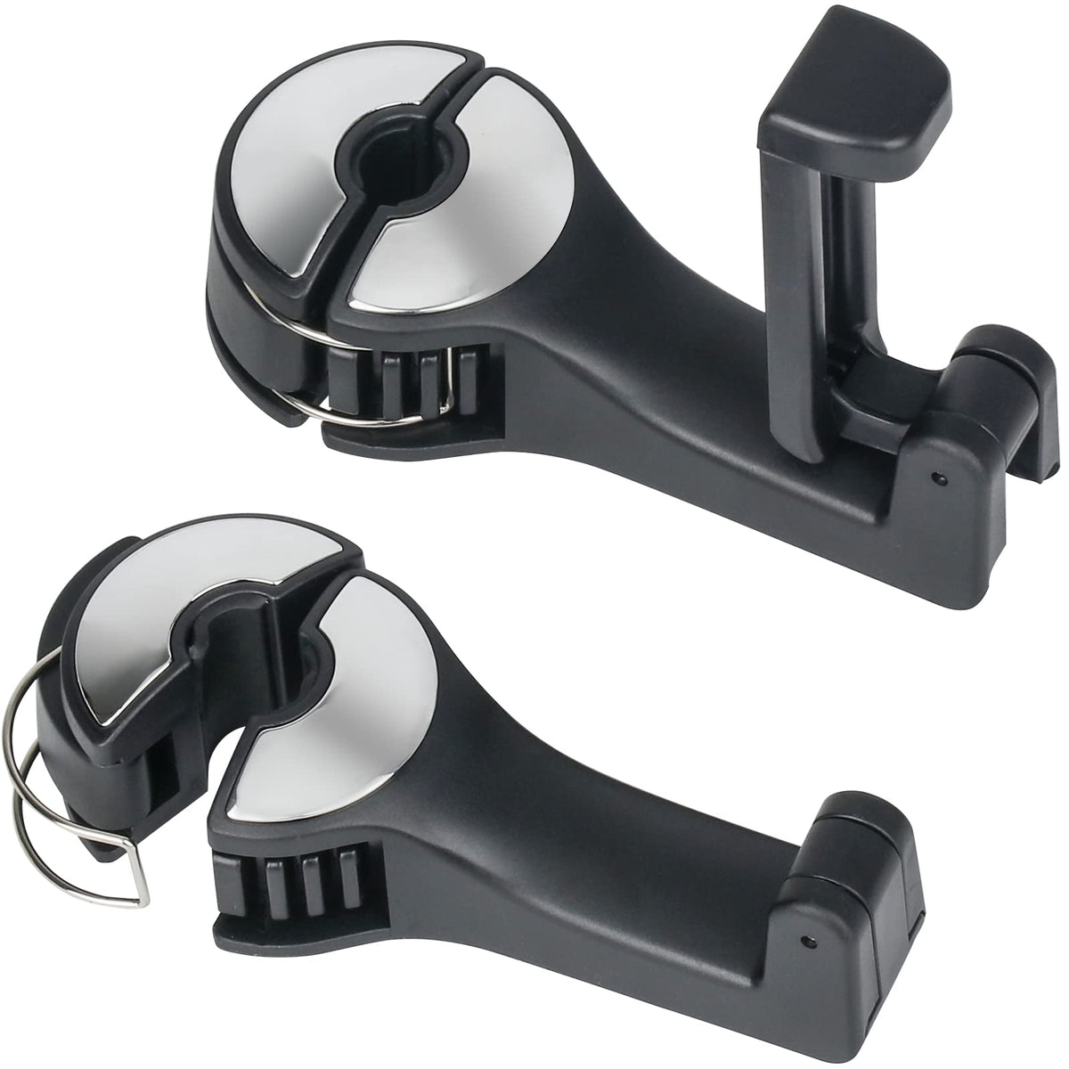 TOOVREN Upgraded 2 Pack Car Headrest Hidden Hook 2 in 1 Car Seat - Product Imagery