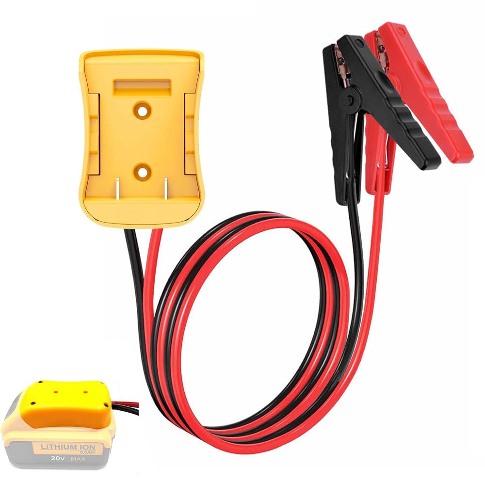 Jumper Cables for Car with Adapter Compatible with DE.WALT 20V - Product Imagery