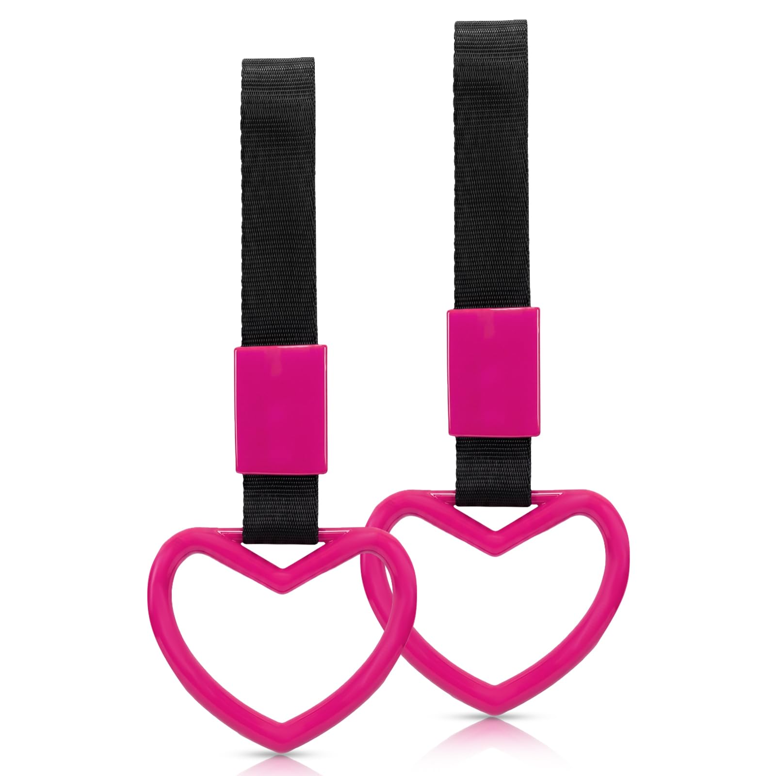 2 Pcs Heart Shaped Car Handle Strap – JD M Drift Charm Rear - Product Imagery