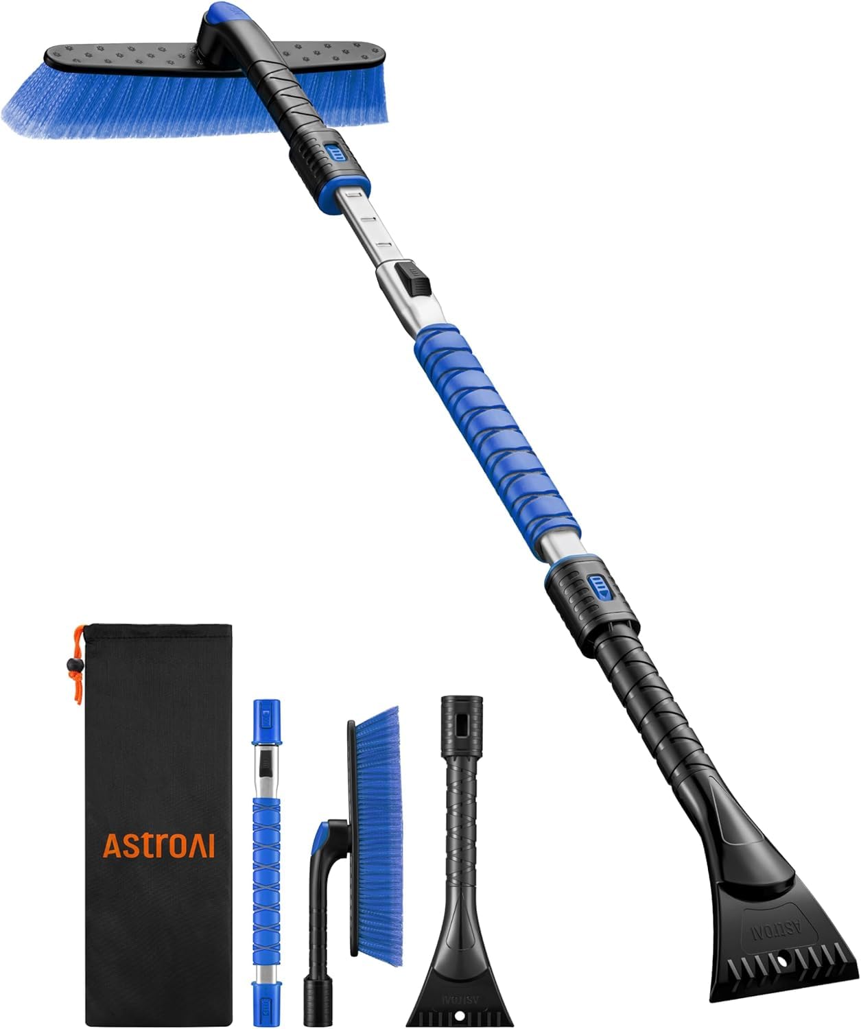 AstroAI 46" Extendable 2-in-1 Snow Brush & Ice Scrapers for Car - Product Imagery