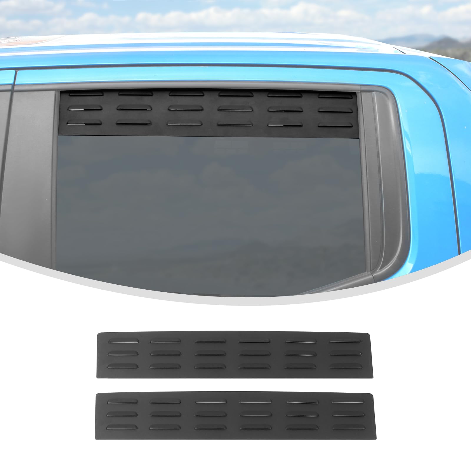 Linskip Aluminum Rear Window Vent Shades Compatible with - Product Imagery