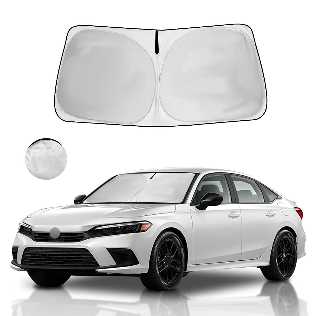 Windshield Sun Shade Car Sunshade Accessories for Honda Civic - Product Imagery