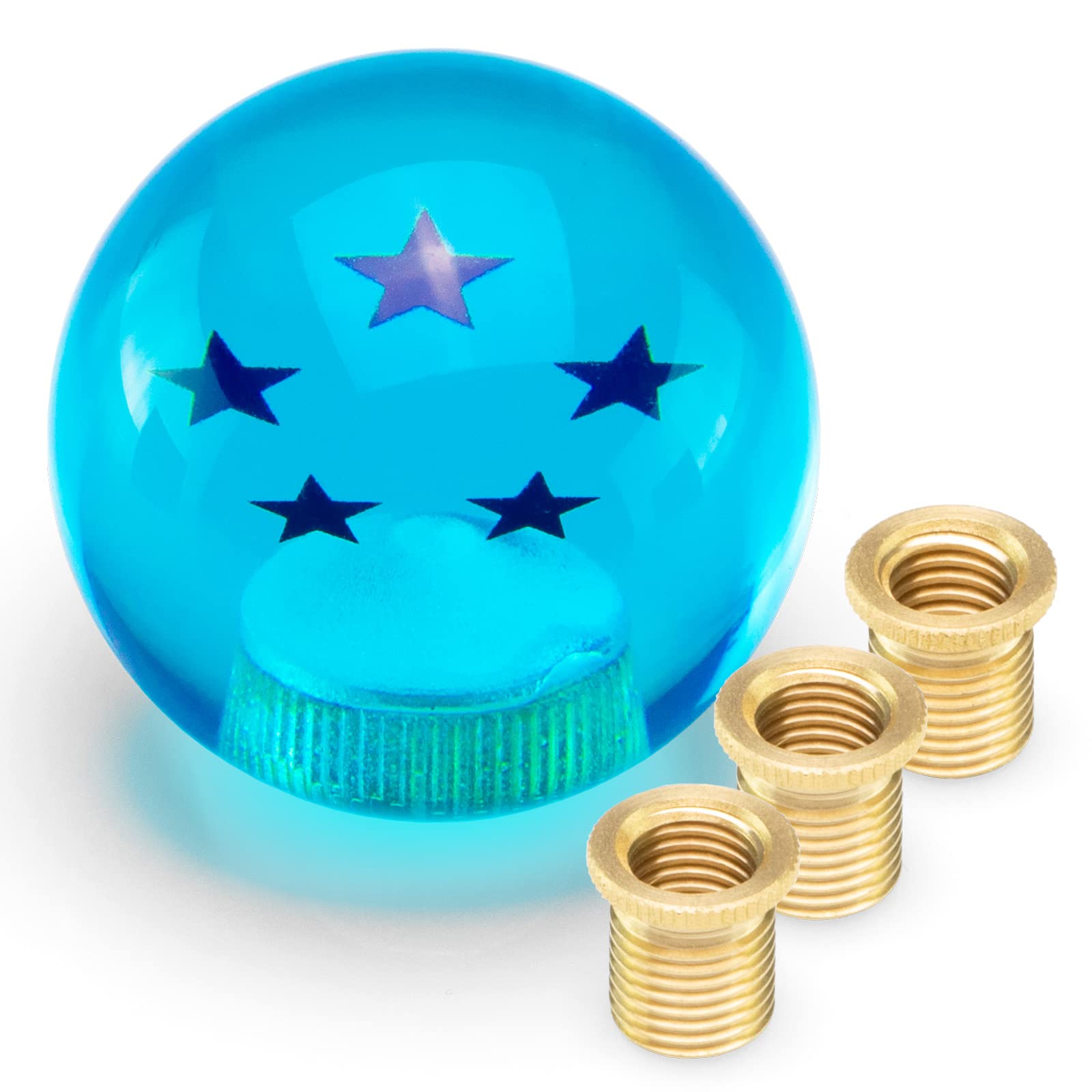 JDMBESTBOY Universal Z Shift Knob Ball 1-7 Star 54mm Adapters - Product Imagery