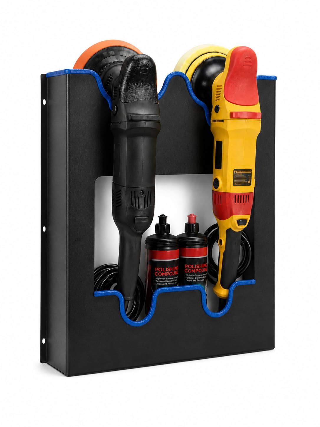 Polisher Wall Holder Station holds 2 to 4 Buffer Car Polishing - Product Imagery
