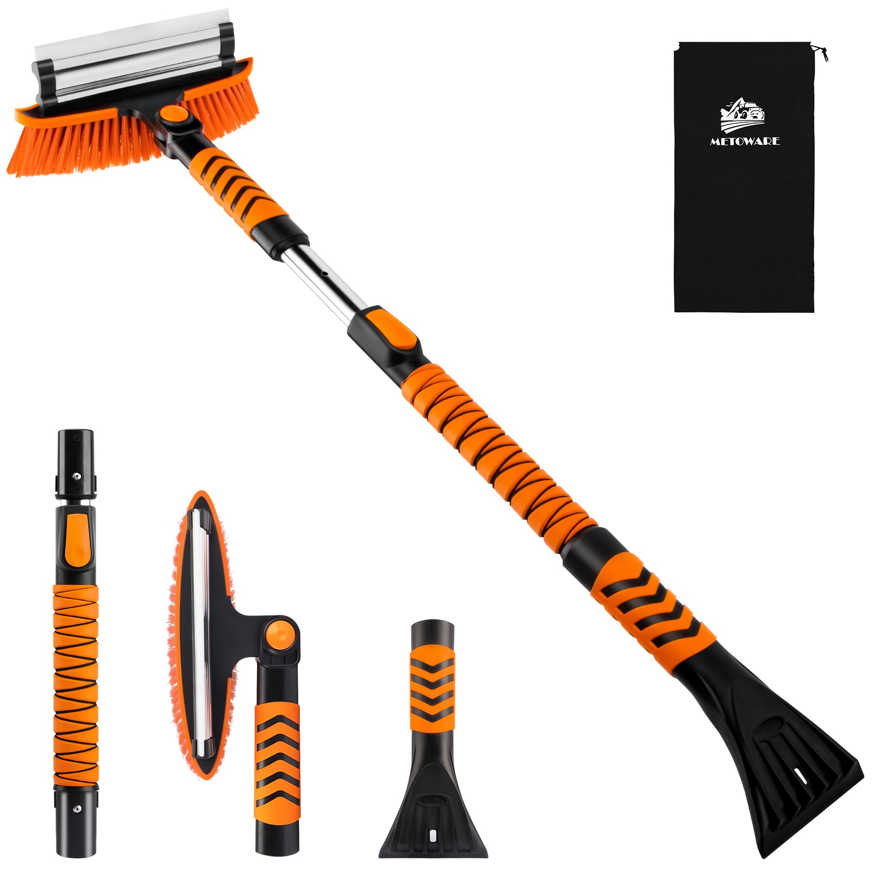 METOWARE 44'' Snow Brush and Ice Scrapers for Car Windshield - Product Imagery