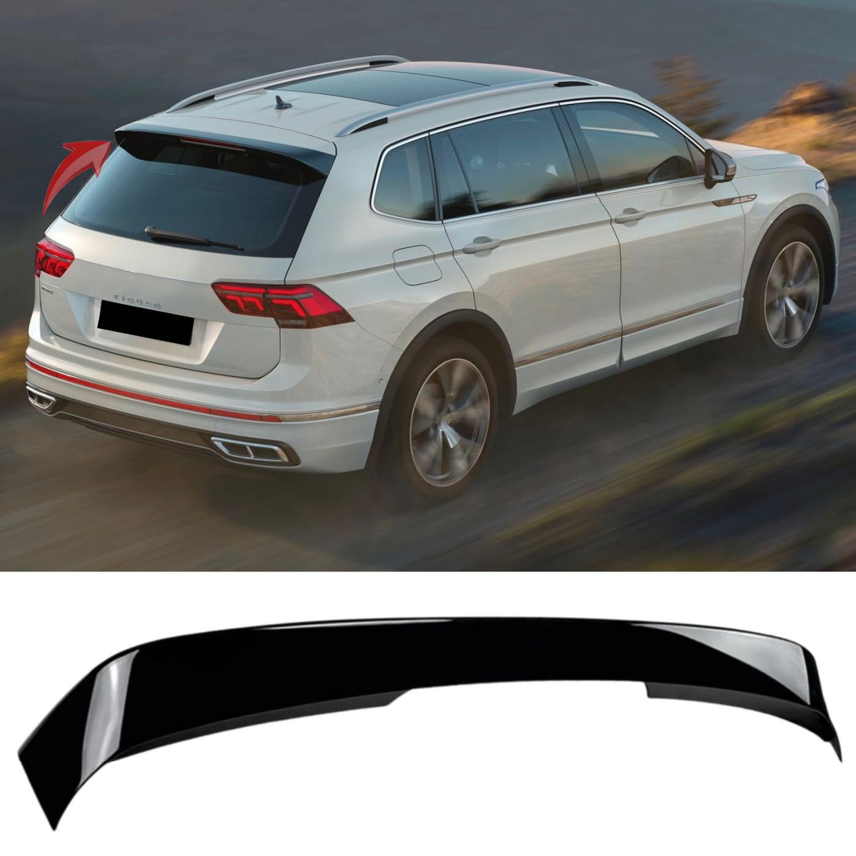 Rear Roof Spoiler for Volkswagen VW Tiguan 2018-2024 Accessories - Product Imagery