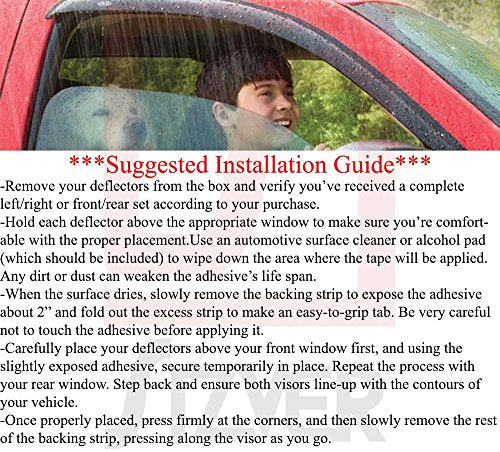 Smoked Out-Channel Window Vent Guard Rain Visors For 2008-2012 - Product Imagery