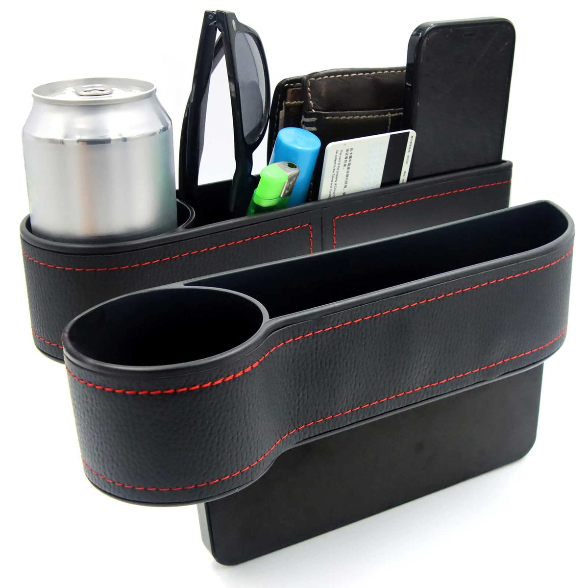 2 Pcs Car Seat Gap Filler - Leather Car Seat Crevice Storage Box - Product Imagery