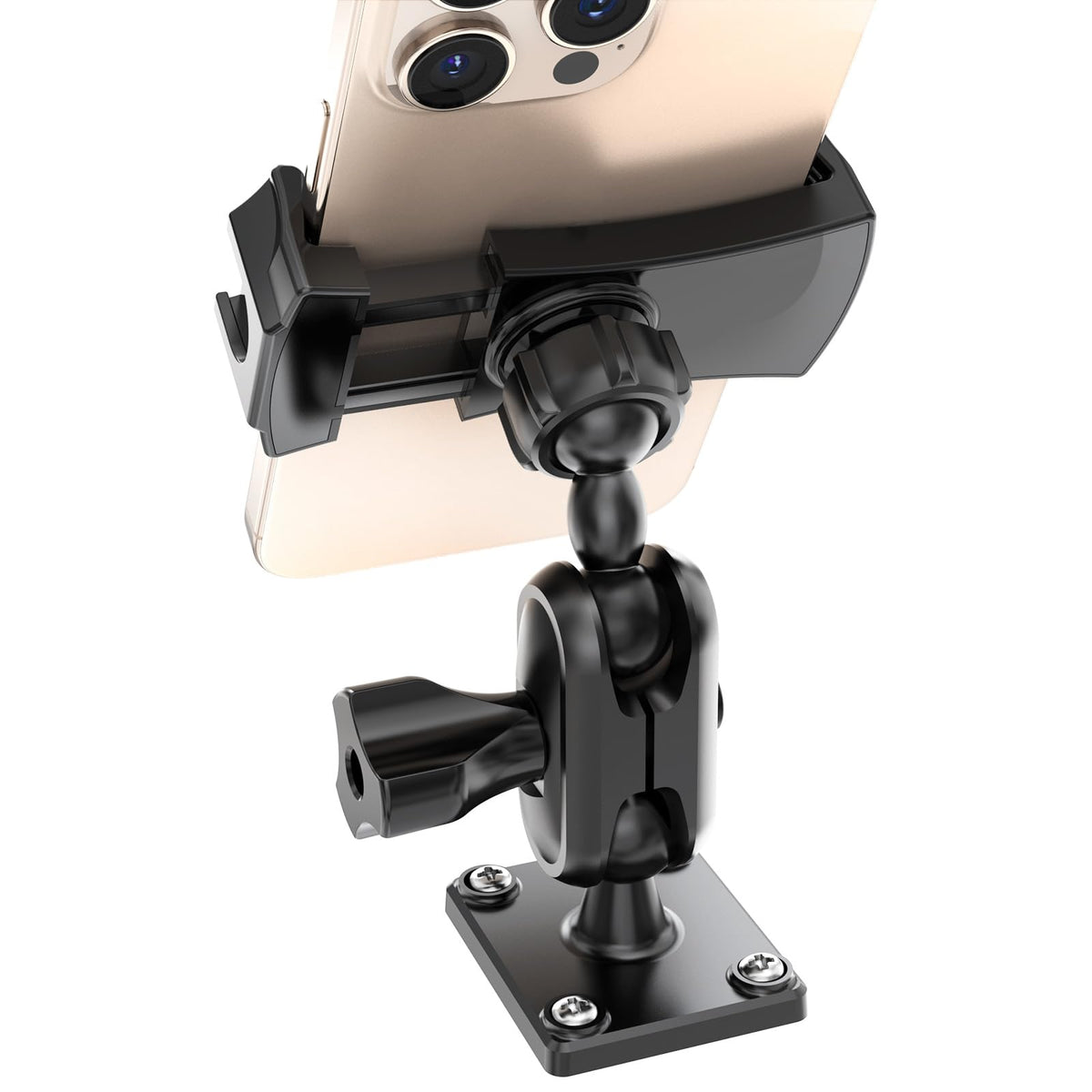 MAGJIEYX Car Phone Holder for Truck/Wall/Boat, Drill-Base Mount - Product Imagery