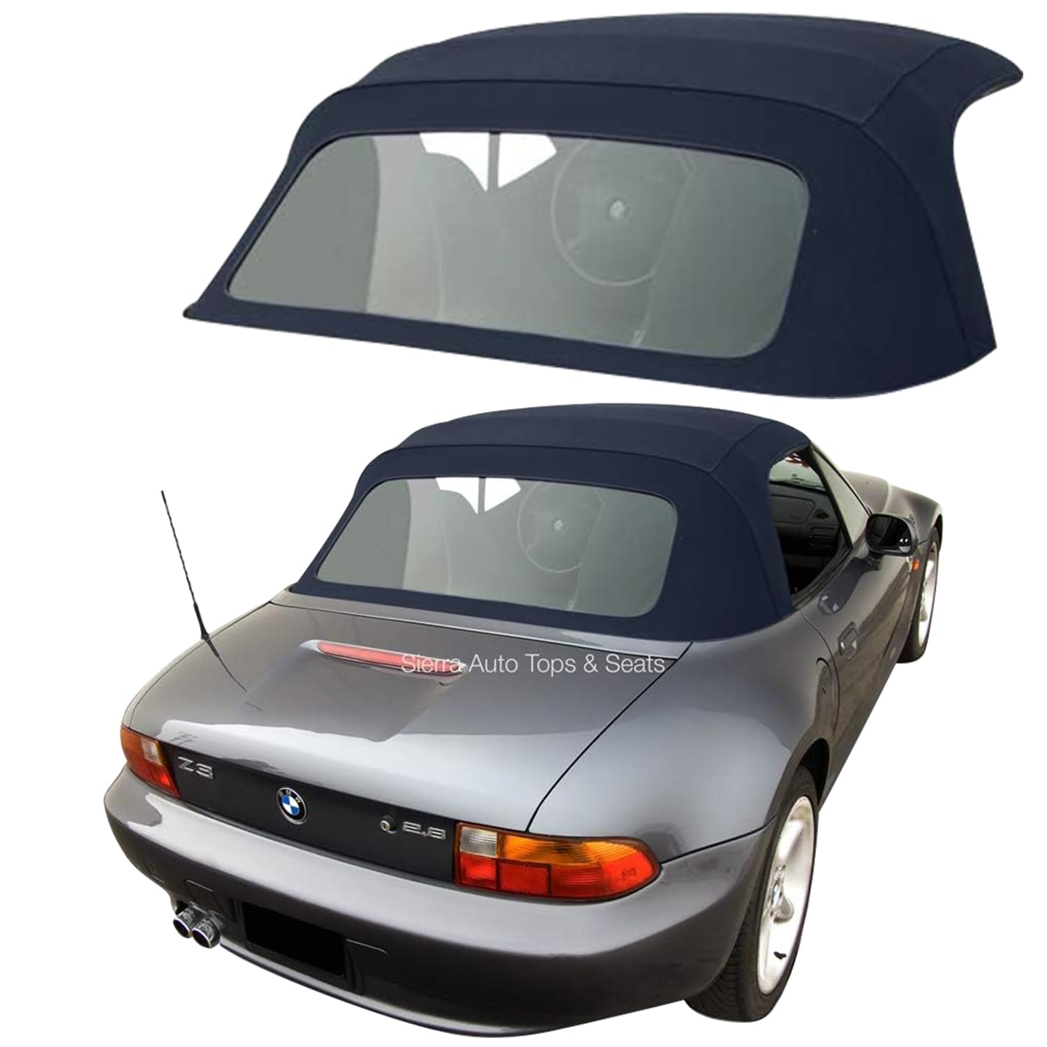 Sierra Auto Tops & Seats BMW Z3 Convertible Top, Blue Twillfast - Product Imagery